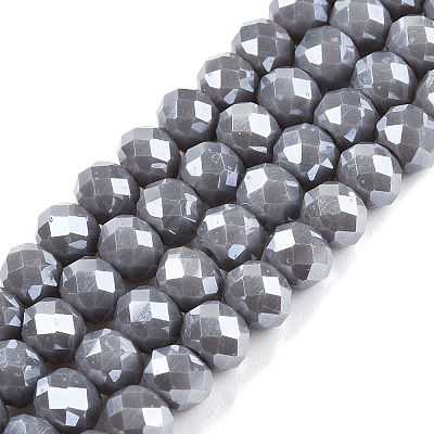 Electroplate Glass Beads Strands EGLA-A044-P6mm-A10-1