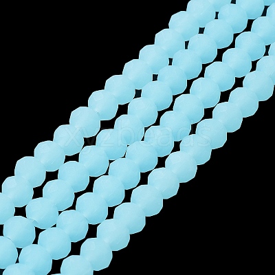 Imitation Jade Solid Color Glass Beads Strands EGLA-A034-J2mm-MD04-1