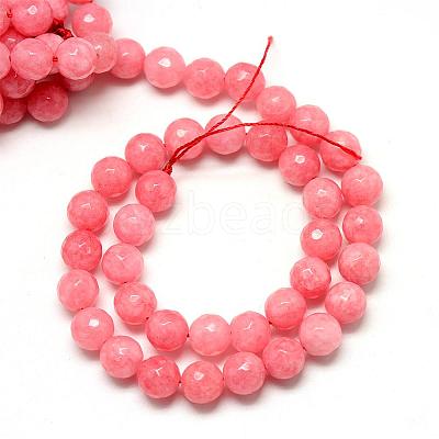Natural White Jade Bead Strands G-R346-8mm-16-1