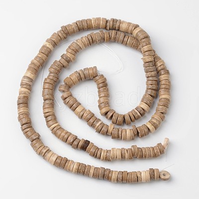 Dyed Natural Coconut Disc Bead Strands COCB-O003-07H-1