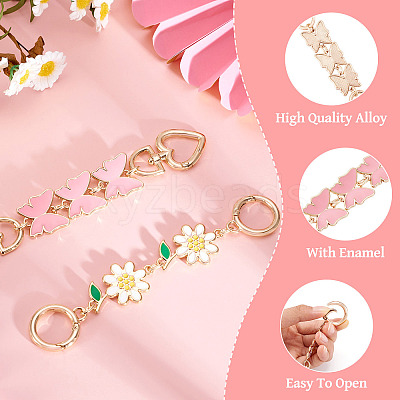 2Pcs 2 Style Alloy Enamel Chain Extenders FIND-TA0005-19-1