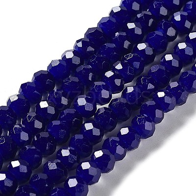 Baking Paint Imitation Jade Glass Bead Strands DGLA-A034-J6MM-A33-1