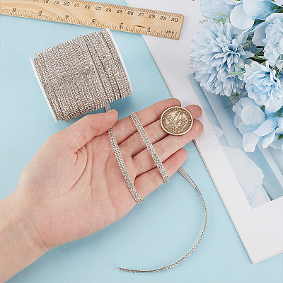 Glass Self Adhesive Hotfix Rhinestone Ribbon Trimming DIY-WH0504-414-1