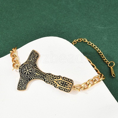 304 Stainless Steel Enamel Link Bracelets LS-BJEW-P356-01A-G-1