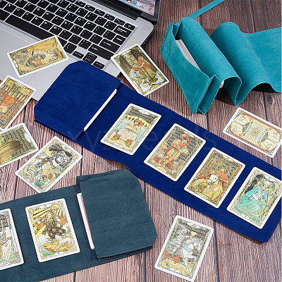 3Pcs 3 Colors Double-Sided Velvet Tarot Cards Storage Bags ABAG-CN0001-04-1