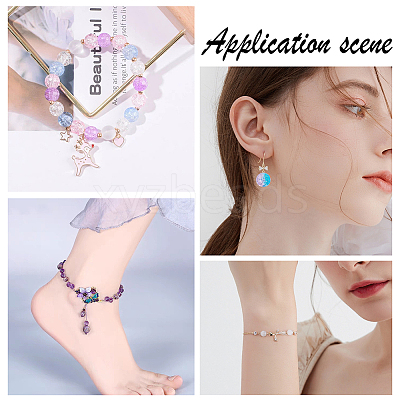 600Pcs 24 Colors Transparent Crackle Glass Beads CCG-PH0001-12-1