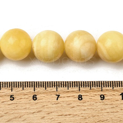 Natural Yellow Jade Beadd Strands X-G-A274-A01-10mm-01-1