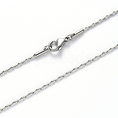 Non-Tarnish 304 Stainless Steel Boston Link Chain Necklace NJEW-S420-005D-P-1