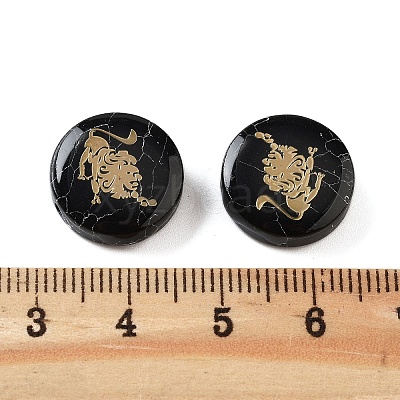 Dyed Black Synthetic Turquoise Beads G-F775-B11-1