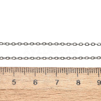 Tarnish Resistant Classic Plain 304 Stainless Steel Mens Womens Necklaces Unisex Cable Chain Necklaces NJEW-507L-7-1