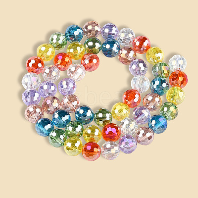 4 Strands Electroplate Glass Bead Strands GLAA-PA0001-09D-1