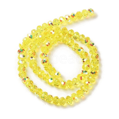 AB Color Plated Transparent Electroplate Beads Strands EGLA-H104-06C-1