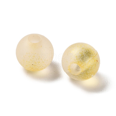 Frosted Transparent Acrylic Beads OACR-F013-12I-1