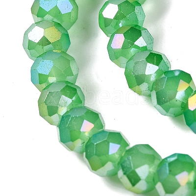 Baking Electroplate Glass Beads Strands DGLA-A039-J6MM-B03-1