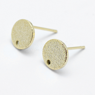 Brass Stud Earring Findings KK-F728-22G-NF-1