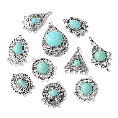 20Pcs 10 Styles Tibetan Style Alloy Chandelier Component Links FIND-CJ0002-36-1