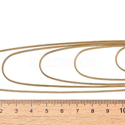 304 Stainless Steel Round Snake Chain Multi Layered Necklaces for Women NJEW-U025-01G-01-1