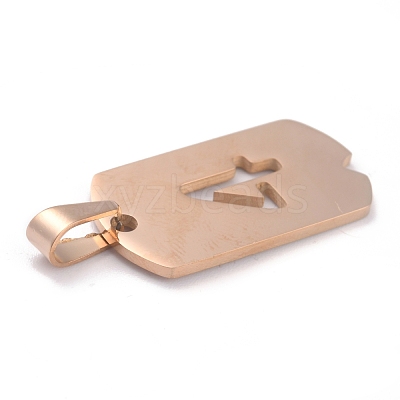 Ion Plating(IP) 304 Stainless Steel Pendants STAS-O127-C04-1