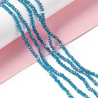 Electroplate Glass Beads Strands X-EGLA-R048-2mm-17-1
