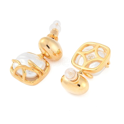 Brass Dangle Earring EJEW-L288-003G-1