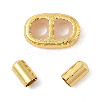 Rack Plating Brass Ribbon Ends KK-H488-01G-1