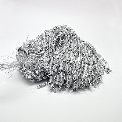 Imitate Austrian Crystal Electroplate Bicone Glass Faceted Bead Strands GLAA-F029-3x3mm-B01-1