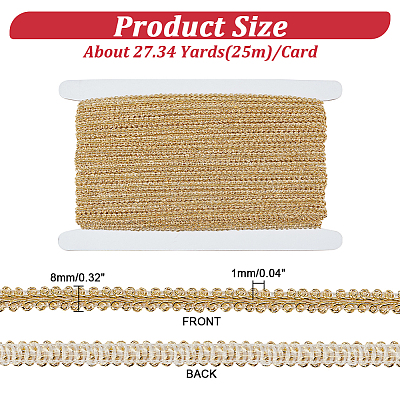 25M Polyester Braided Lace Trim OCOR-PH0003-87B-1