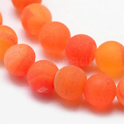 Natural Druzy Geode Agate Bead Strands G-K166-09-10mm-04-1
