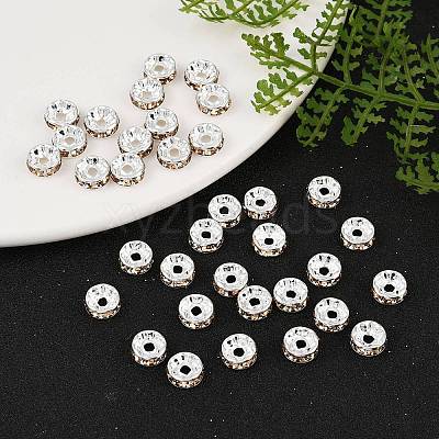 Brass Grade A Rhinestone Spacer Beads RB-A014-Z8mm-14S-1