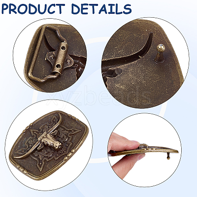 1Pc Alloy Belt Buckles FIND-CL0001-40AB-1