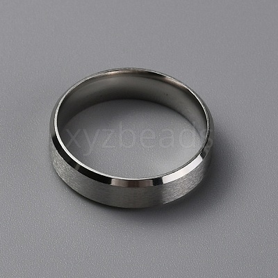 Matte Style 304 Stainless Steel Wide Band Finger Rings for Women Men RJEW-WH0009-14E-P-1