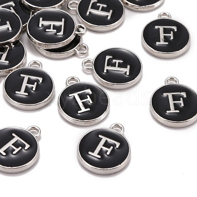 Platinum Plated Alloy Charms X-ENAM-S118-02F-P-1