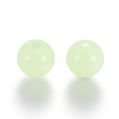 Luminous Acrylic Round Beads LACR-R002-8mm-01-1