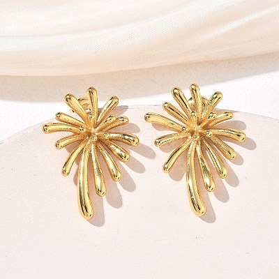 304 Stainless Steel Stud Earrings for Women EJEW-K333-19G-1
