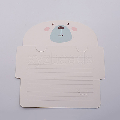 Animal Cartoon Paper Greeting Cards DIY-WH0161-09B-1