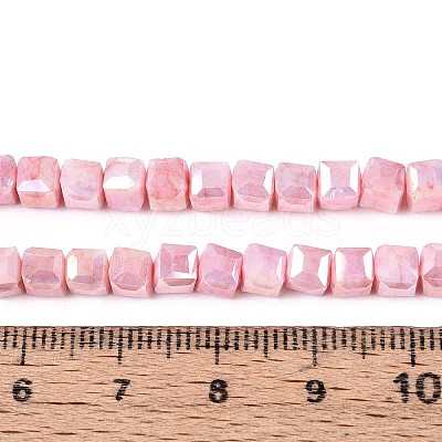 Anti-Tarnish Electroplate Glass Beads Strands GLAA-T025-4mm-10I-1
