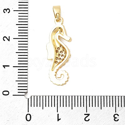Brass Micro Pave Clear Cubic Zirconia Pendants KK-G542-02G-01-1