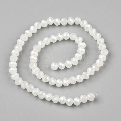 Electroplate Glass Beads Strands X-EGLA-A034-J8mm-A08-1