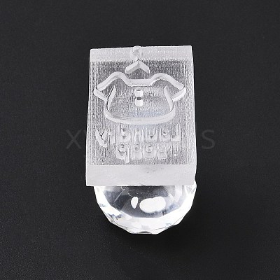Clear Acrylic Soap Stamps with Big Handles DIY-XCP0003-88A-1