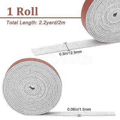 Flat Microfiber Imitation Leather Cord LC-WH0006-07A-04-1