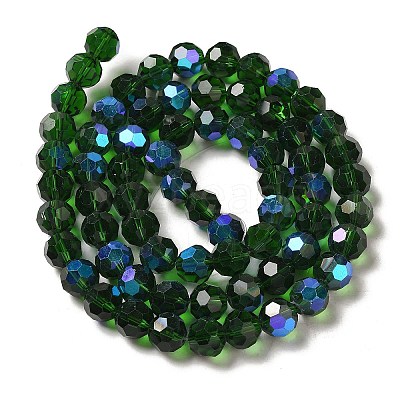 Electroplate Transparent Glass Beads Strands LS-EGLA-A035-T10mm-L10-1