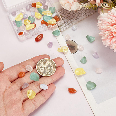 60Pcs 6 Styles Natural Mixed Gemstone Beads Strands G-PH0002-47-1