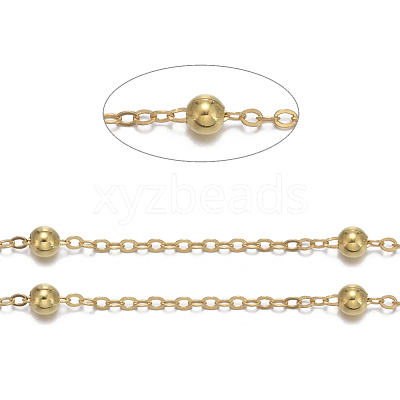Brass Flat Oval Cable Chains CHC018Y-G-1