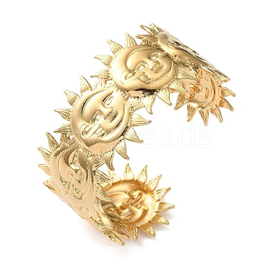 304 Stainless Steel Cuff Bangles for Women LS-BJEW-P364-01A-G-1