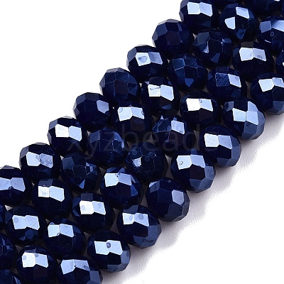 Electroplate Glass Beads Strands EGLA-A044-P8mm-A07-1