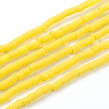 Handmade Polymer Clay Beads Strands X-CLAY-R089-4mm-073-1