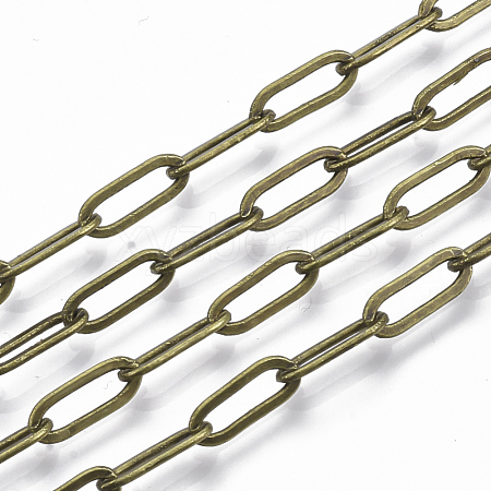 Brass Paperclip Chains X-CHC-S008-001B-AB-1