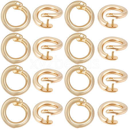 Brass Snap Clasps KK-BBC0021-49G-1