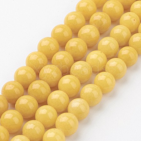 Natural Mashan Jade Round Beads Strands X-G-D263-8mm-XS07-1