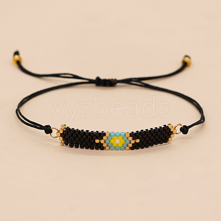 Glass Seed Bead Link Bracelets ZX2493-2-1